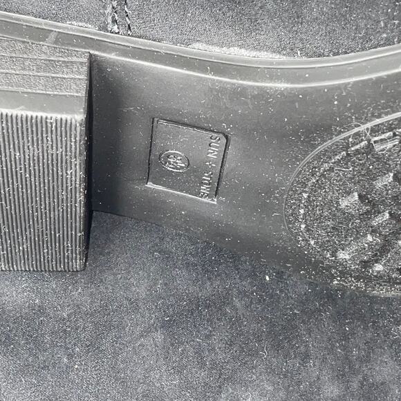 Sun + Stone Allicce Over-the-Knee Boots, black faux suede 8.5M - Picture 11 of 15